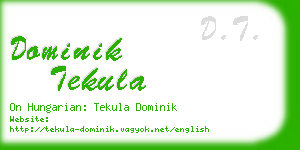 dominik tekula business card